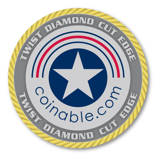 Twist Diamond Cut Edge - Challenge Coin - After Plating