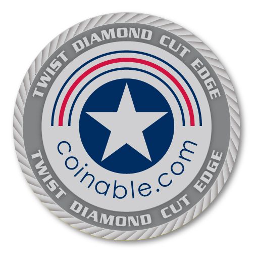 Twist Diamond Cut Edge - Challenge Coin - Before Plating